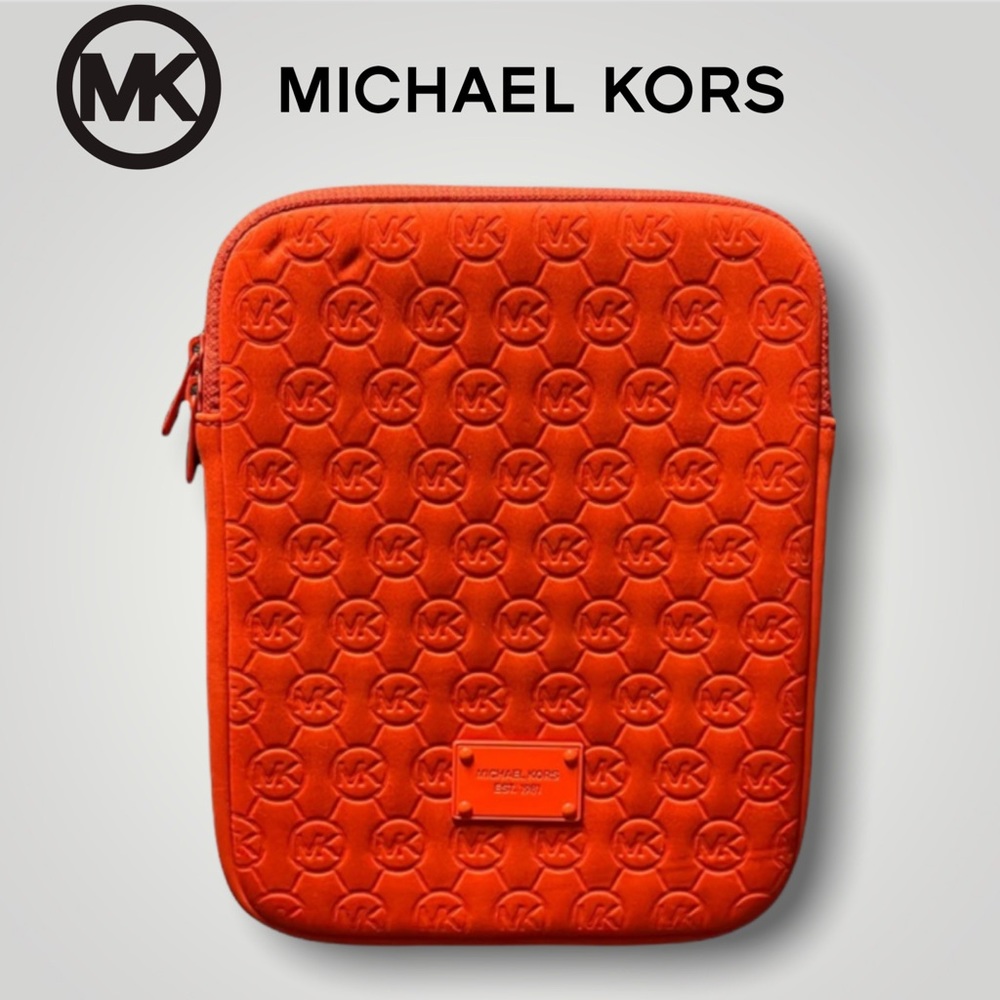 Michael Kors Neoprene IPad Case in Tangerine